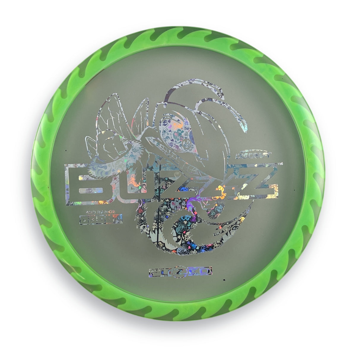 Bee Foil FuZed Z BuzzzSaw Green Rim Clear Plate 178g (Warehouse Gem!!)