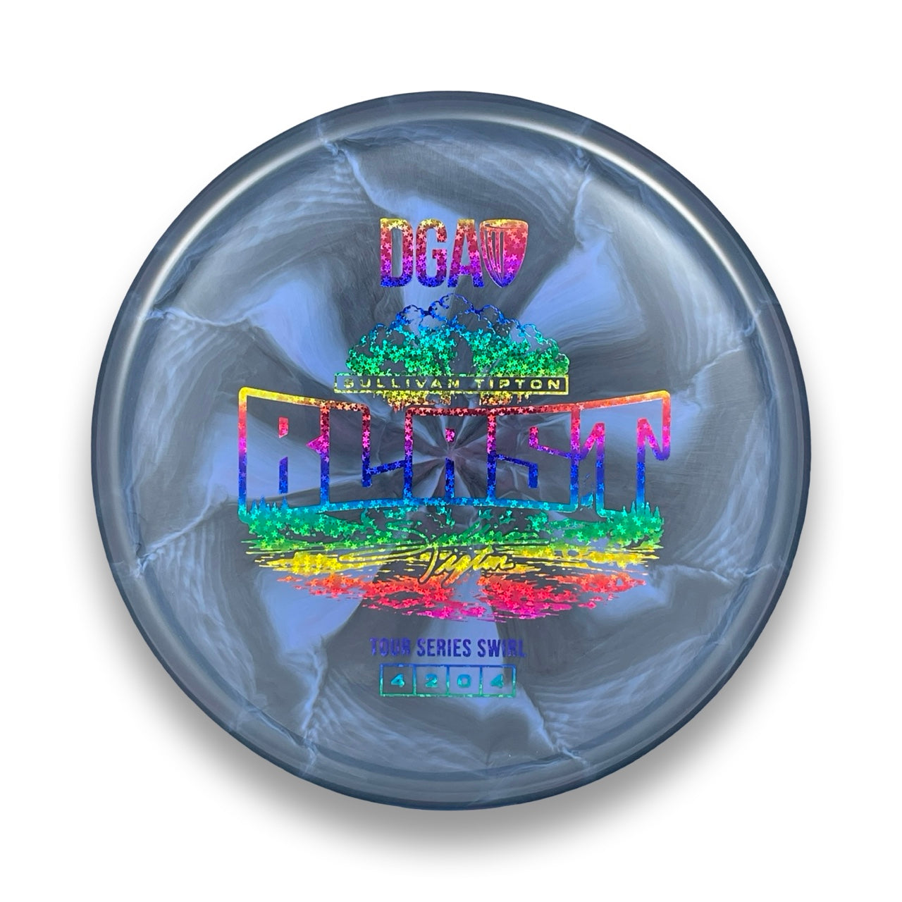 Smokey/Blue Swirly 2026 Tipton Tour Series Swirl Blast 173-174g (Warehouse Gem!!)