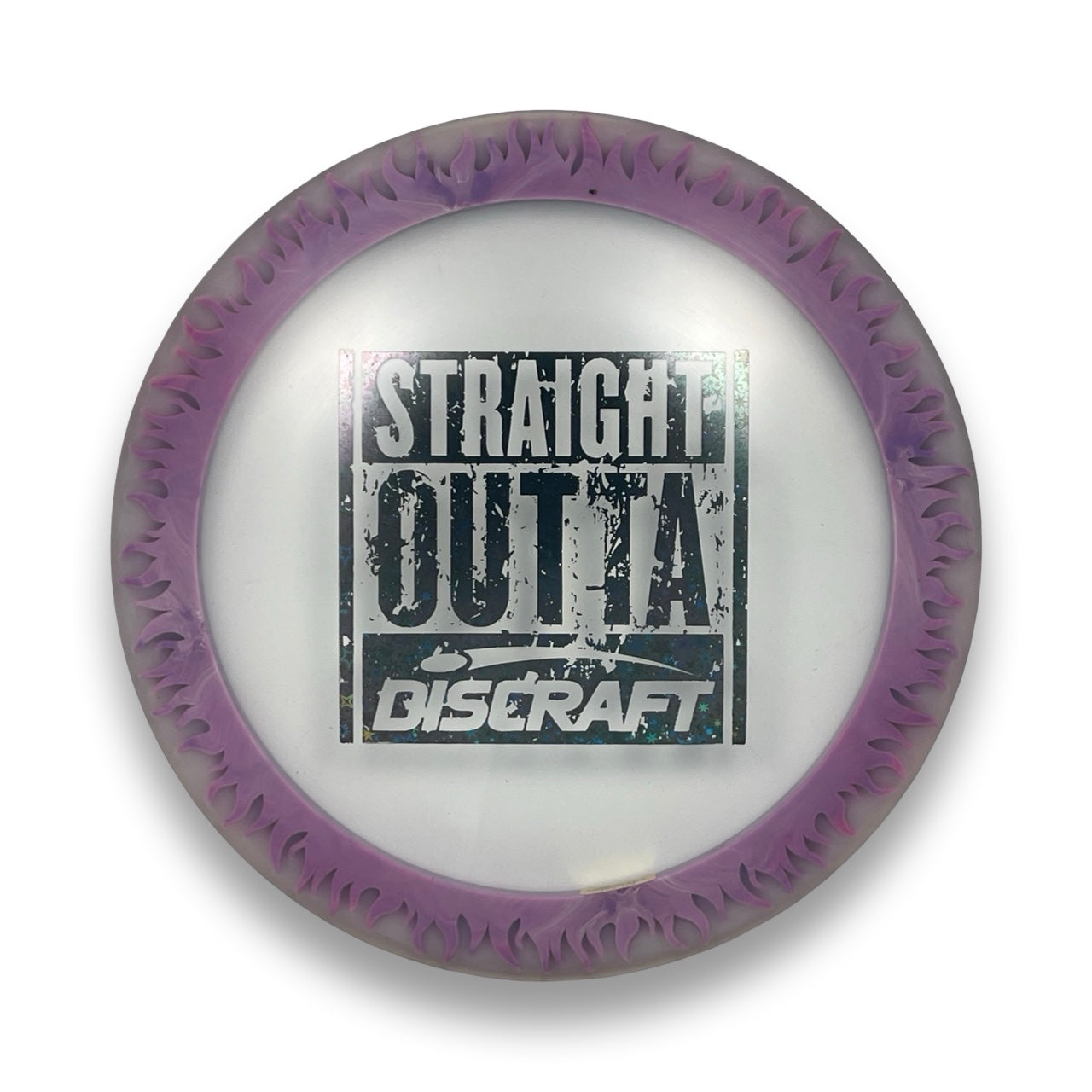 Straight Outta Discraft Z Flame Scorch Clear Plate Purple Rim 173-174g (Warehouse Gem!!)